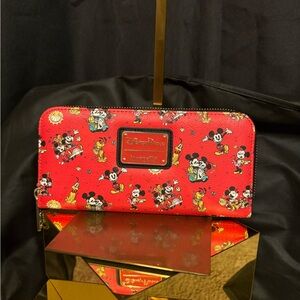 Loungefly Disney Parks Mickey and Minnie’s Runaway Railway Zip-Around Wallet
